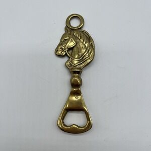 Antique House Of Global Art Solid Brass Horse Head Bottle Opener Collectible